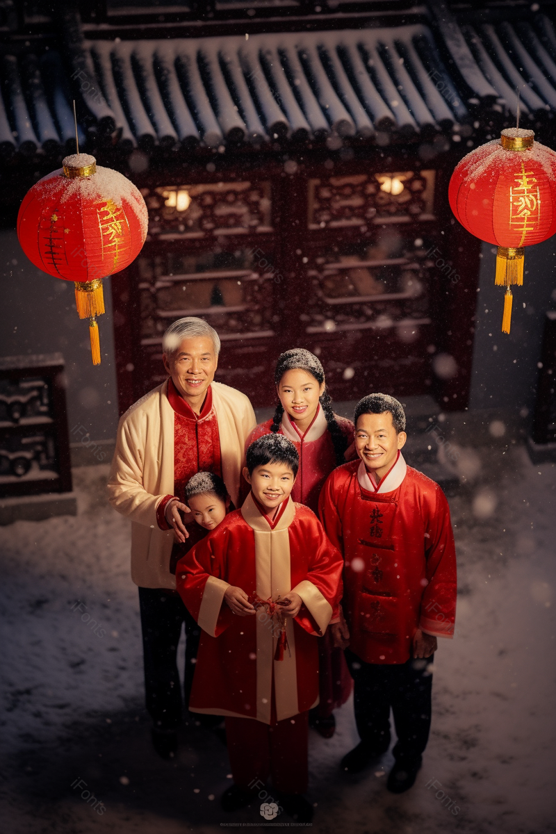 30岁到34岁全家福全身像快乐家庭过新年,高清,摄影图,摄影图片,图片大全,摄影图免费下载